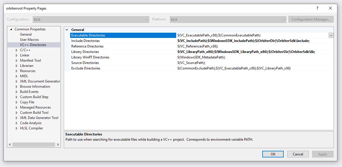 Visual Studio VC++ Directories